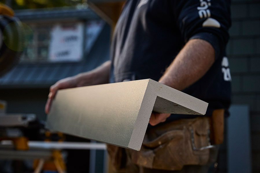Worker Handling AZEK Product